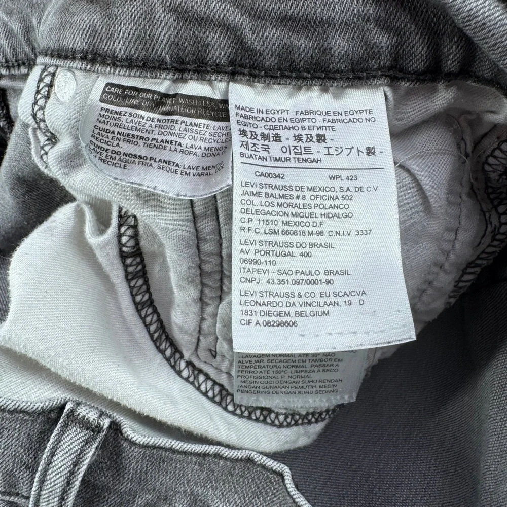 Levi's 514 Jeans Mens‎ 36x31 (Tagged 38x32) Gray Faded Straight Fit Denim *FLAW